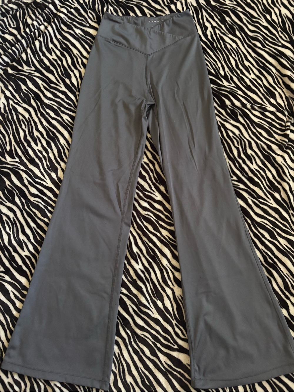 Aeropostale Charcoal Flare High-Waist Pants